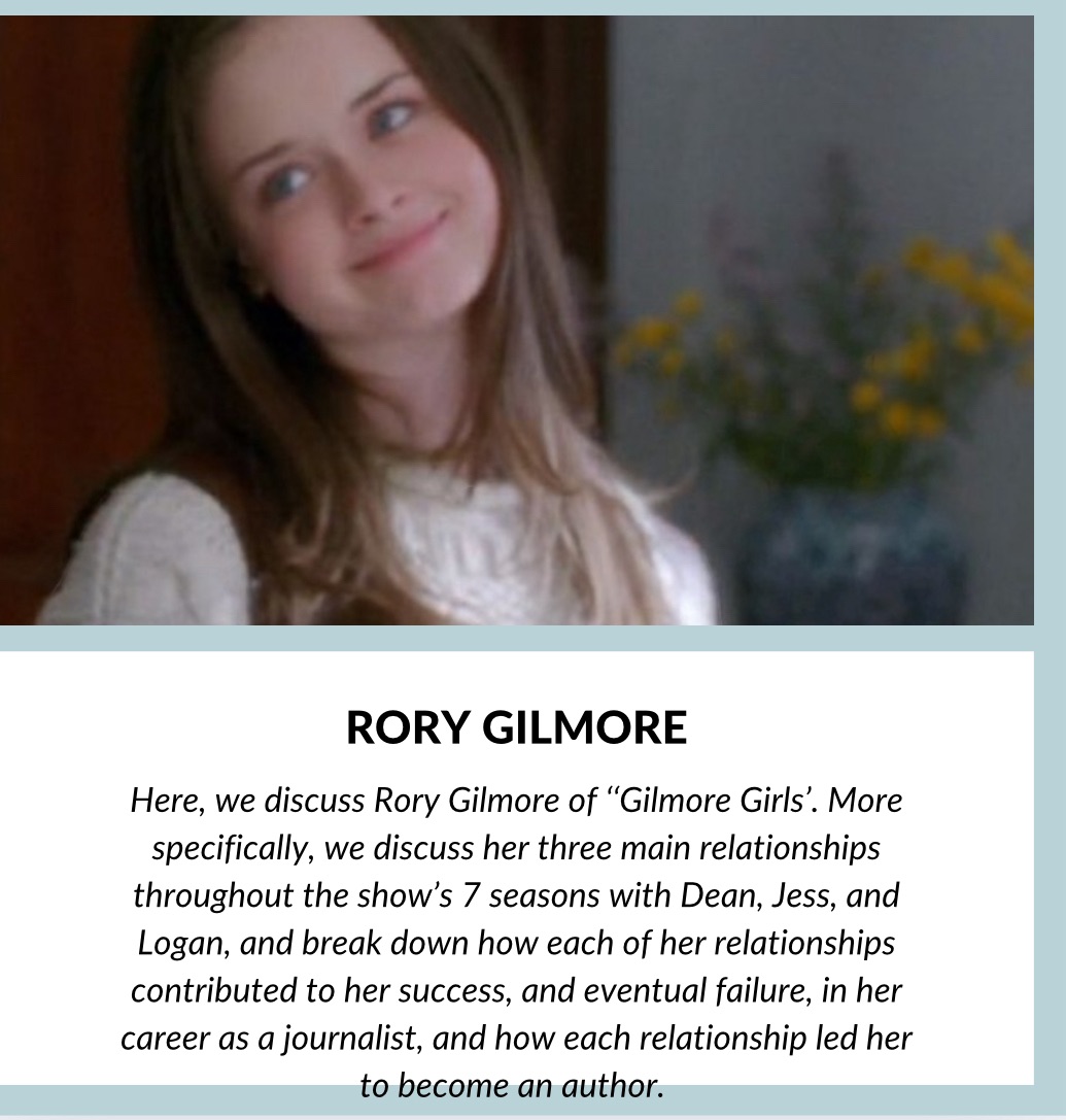 Rory Gilmore: An In-Depth Analysis Of Her Career As A Writer Through Her 3 Main Romantic Partners – And Who Had The Biggest Impact On Her (*Hint, It’s Not Who You Think…)