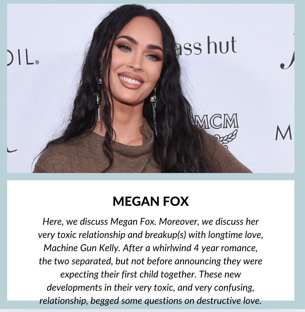 Megan Fox: A Deep Dive Into Her Relationship (And Many Breakups) With Machine Gun Kelly – And How An Unresolved Childhood Trauma Becomes The Core Cause For A Dysfunctional Love Story