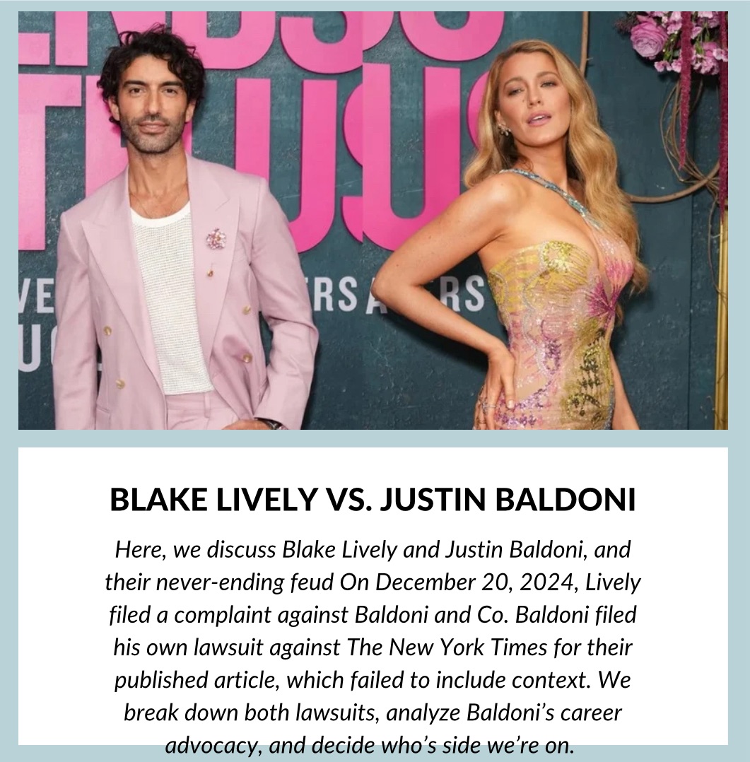 Blake Lively vs. Justin Baldoni: An In-Depth Analysis Of Their Ongoing Legal Battle – And What It Means To Men And Women In The Workforce